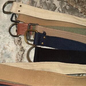 Men's Multi-Color Canvas Belt Set